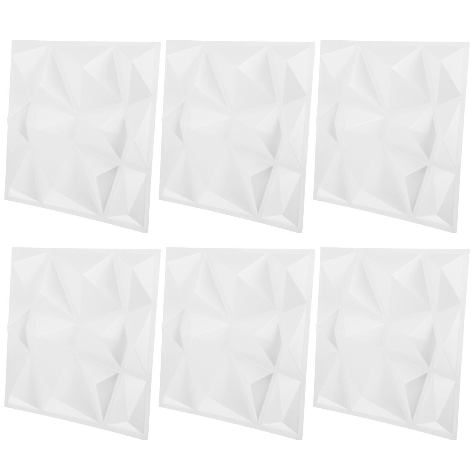 Wall Panel 3D Texture - 6Pcs 3D Wall Panel PVC Decorative