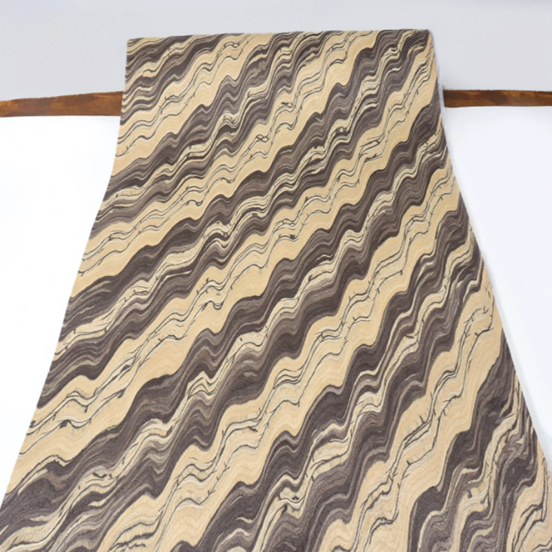 Interior Design Tech - L:250*58cm Marble Wave Ink Painting Wood