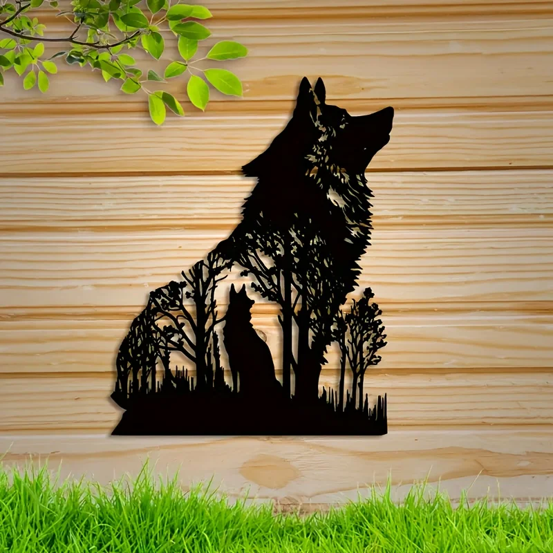 Interior Design Product - HelloYoung Wolf Decor Black Wolf Wall