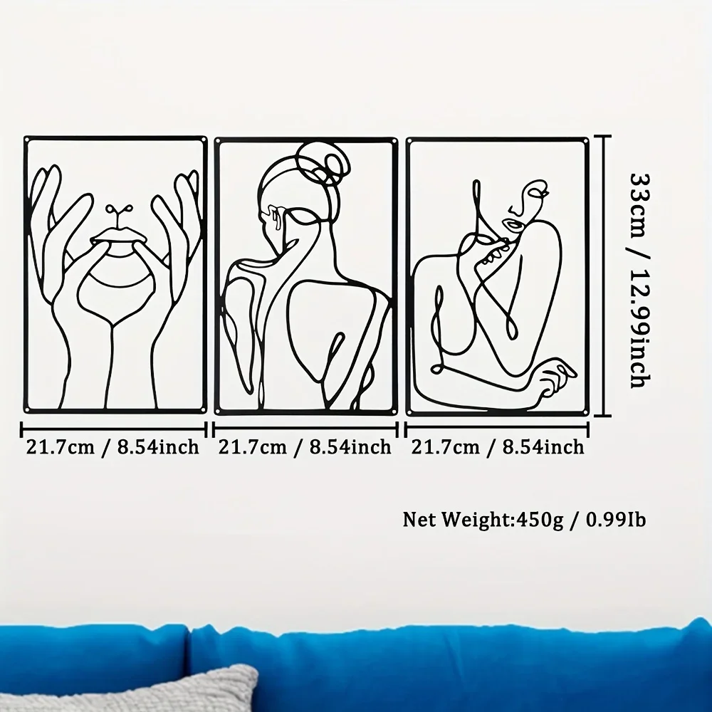 3pcs Stunning Line Drawing Dec - Interior Design Product avis et prix