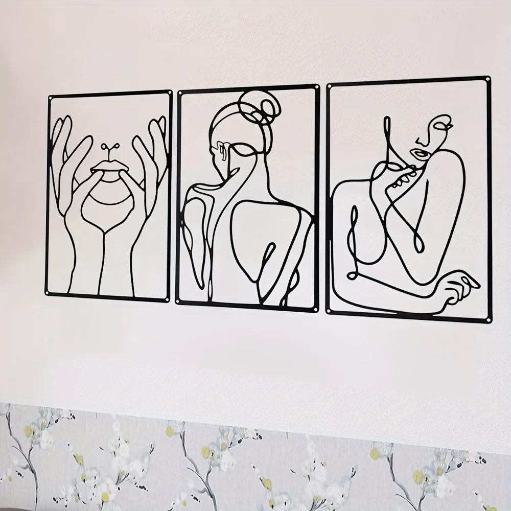 3pcs Stunning Line Drawing Dec - Interior Design Product avis et prix