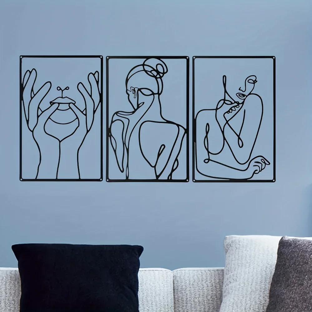 3pcs Stunning Line Drawing Dec - Interior Design Product avis et prix