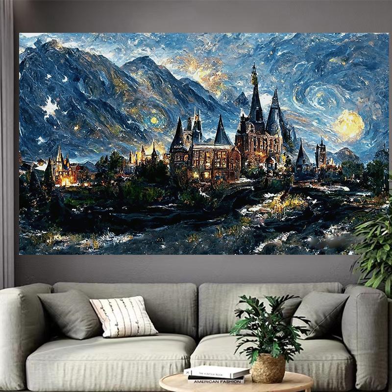 Castle Lake Wall Tapestry Fant - Interior Design Landscape avis et prix