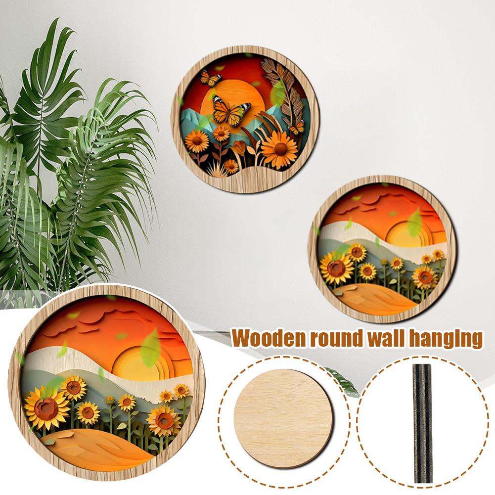 ordic Style 3D Wooden Circular - Interior Design Landscape avis et prix