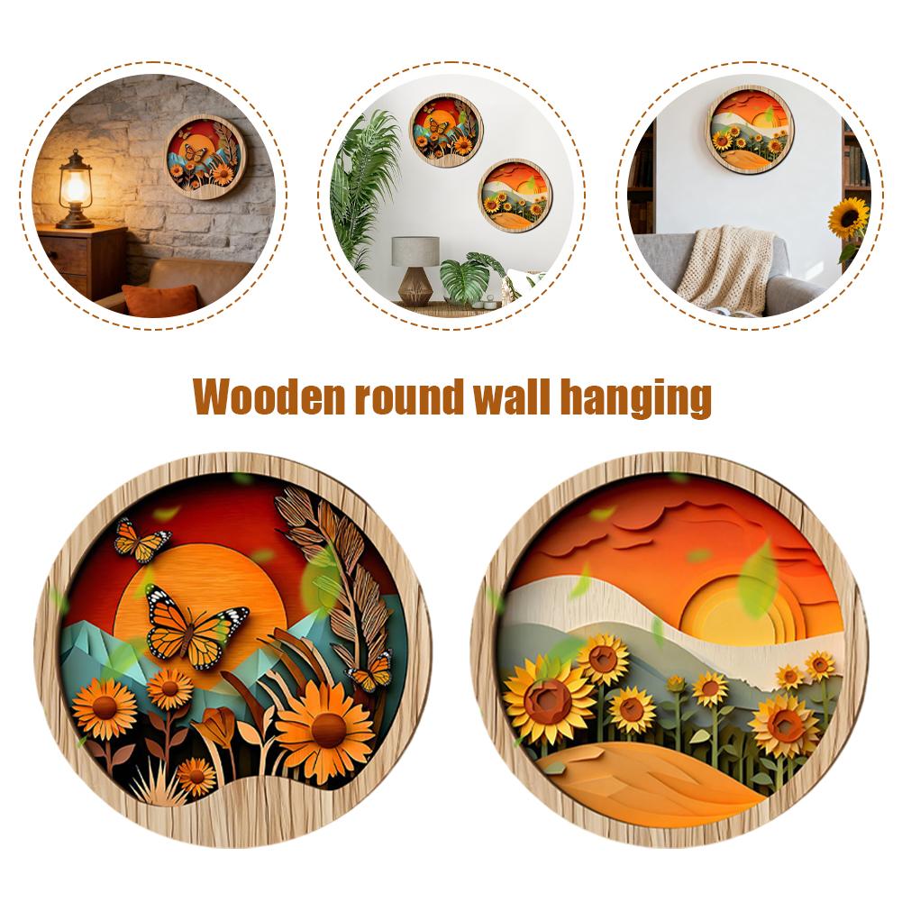 ordic Style 3D Wooden Circular - Interior Design Landscape avis et prix