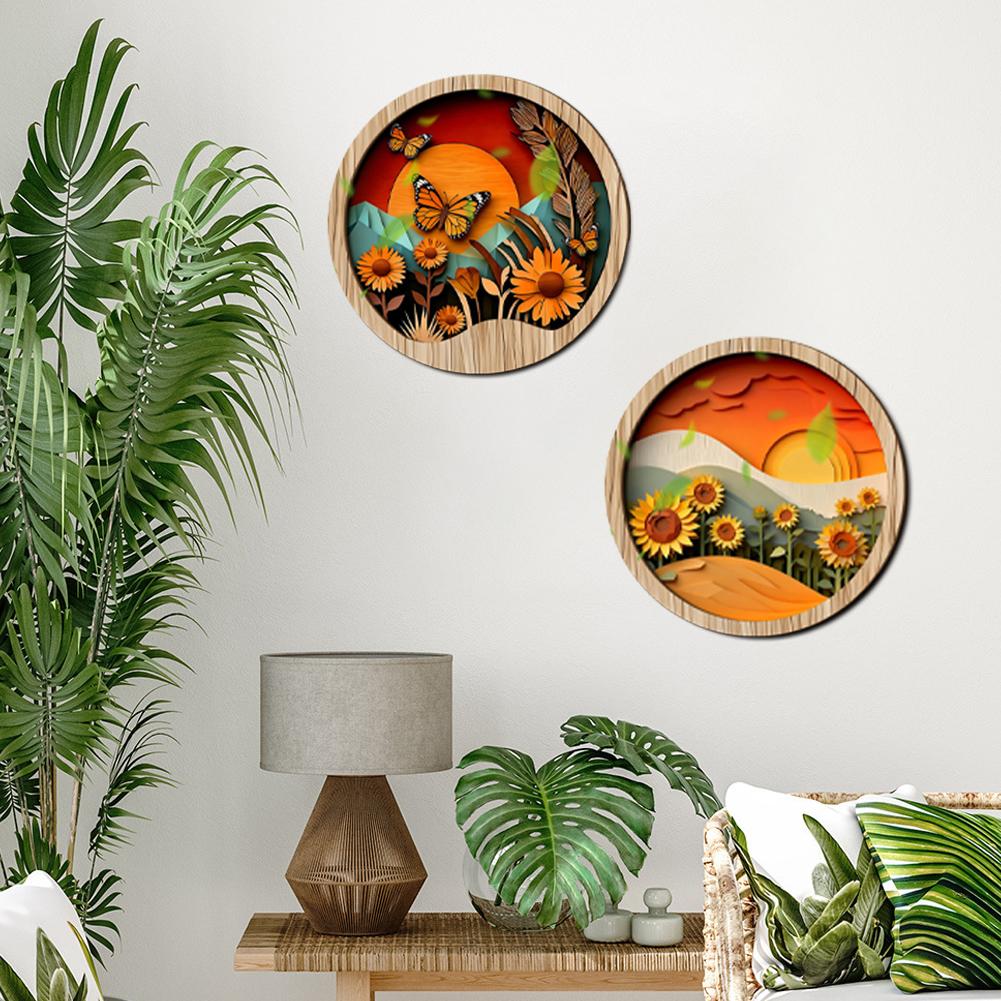 ordic Style 3D Wooden Circular - Interior Design Landscape avis et prix