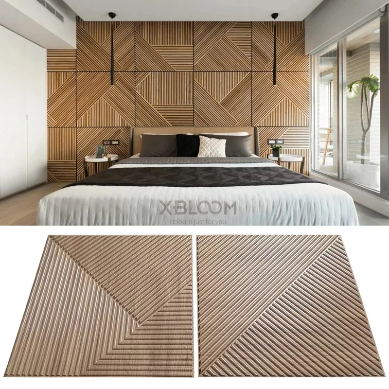 12pcs 50cm 3D wall decor Wood  - Wall Panel 3D Texture avis et prix