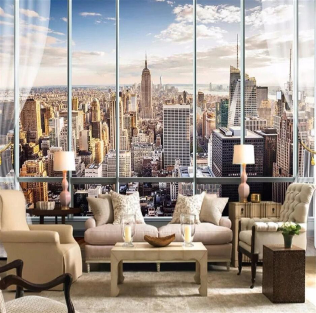 New York Sunrise 3D Window Cit - Interior Design York avis et prix