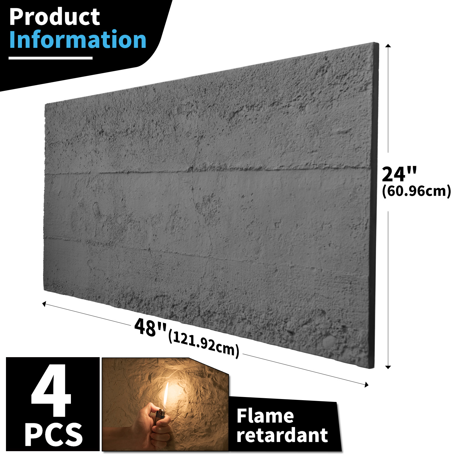 Art3d 4PCS Cement Texture 3D W - Wall Panel 3D Texture avis et prix