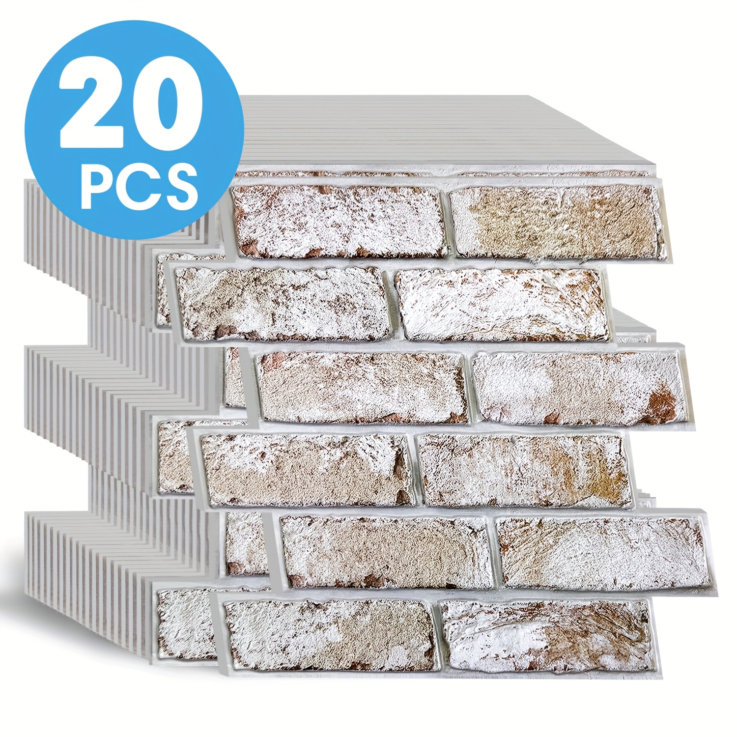 20pcs Pack Self-Adhesive PVC F - Wall Panel 3D Texture avis et prix