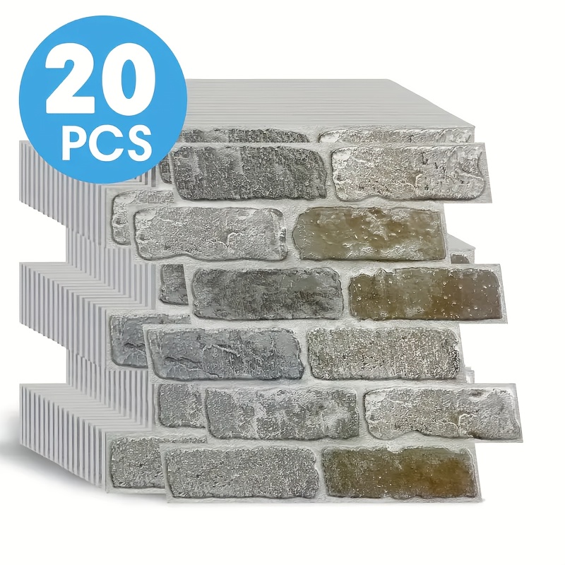 20pcs Pack Self-Adhesive PVC F - Wall Panel 3D Texture avis et prix
