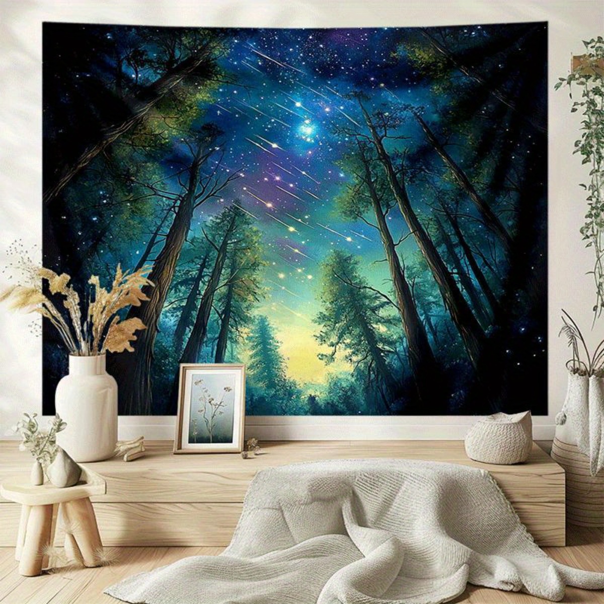 Starry Night Forest Sky Wall T - Interior Design Landscape avis et prix