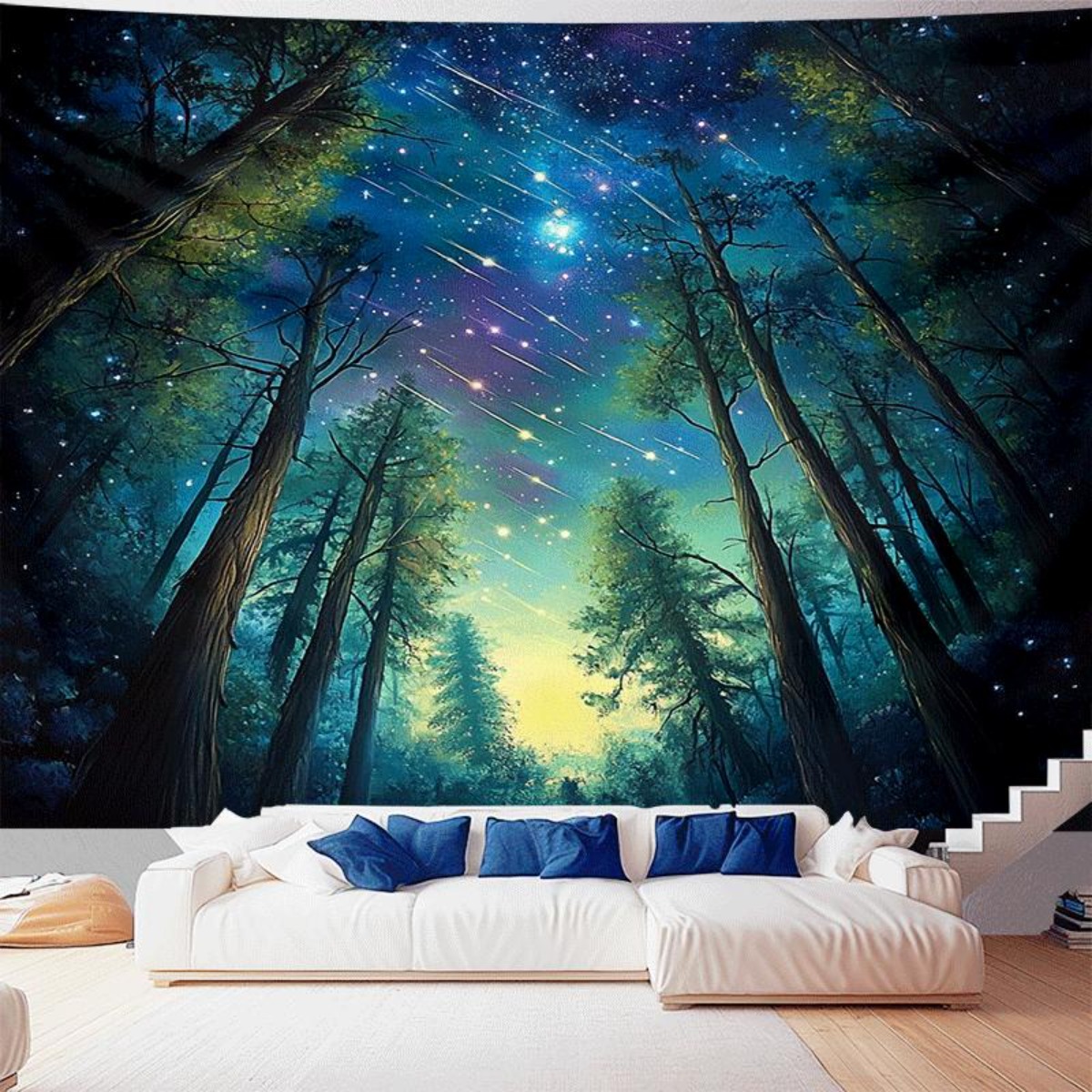 Starry Night Forest Sky Wall T - Interior Design Landscape avis et prix