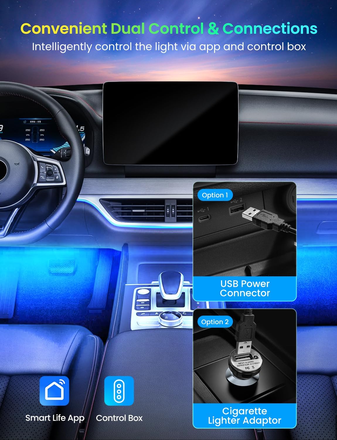 RGB 48 LED Car Interior Lights - Interior Design Apps avis et prix