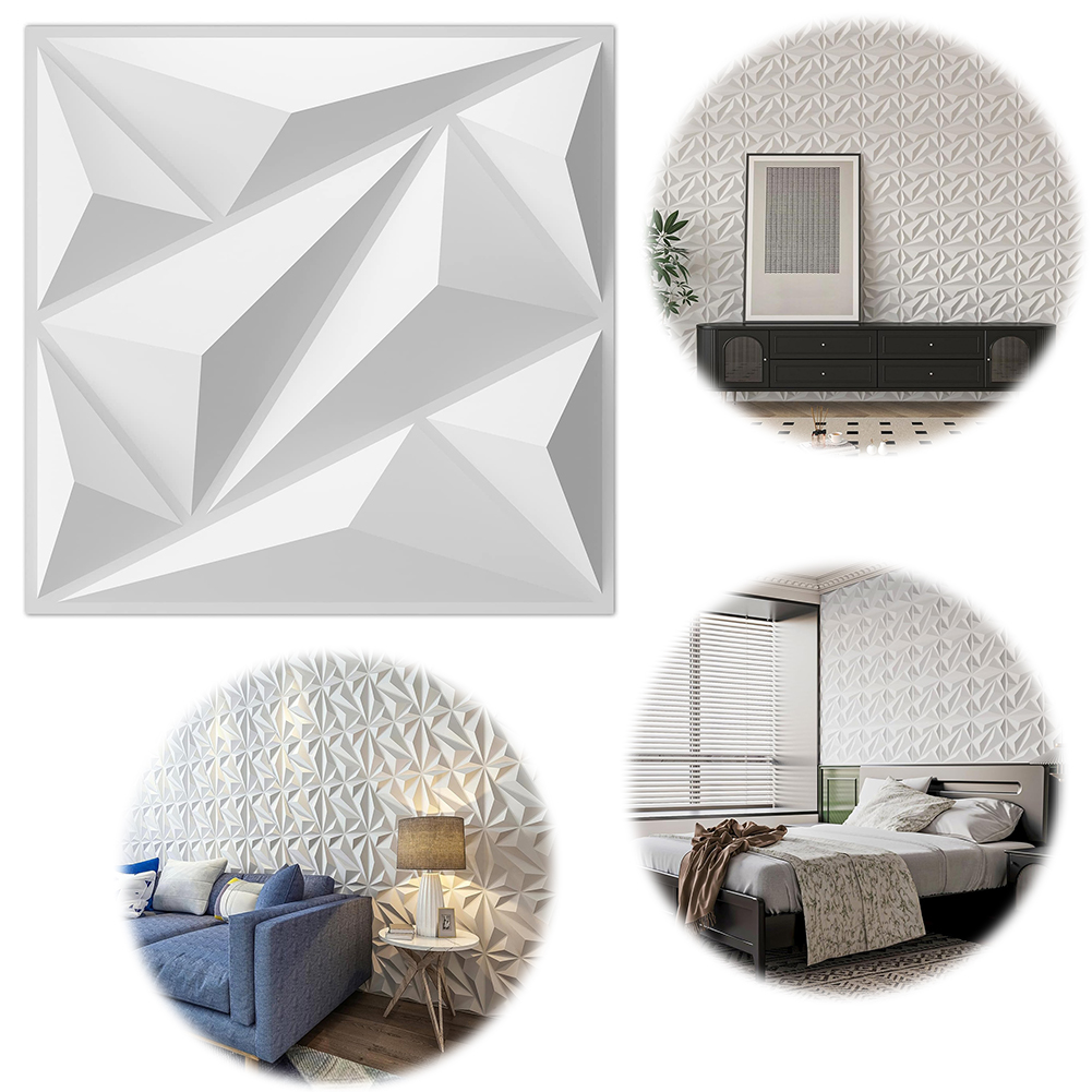 50/100Pcs 3D Wall Panel Diamon - Wall Panel 3D Texture avis et prix