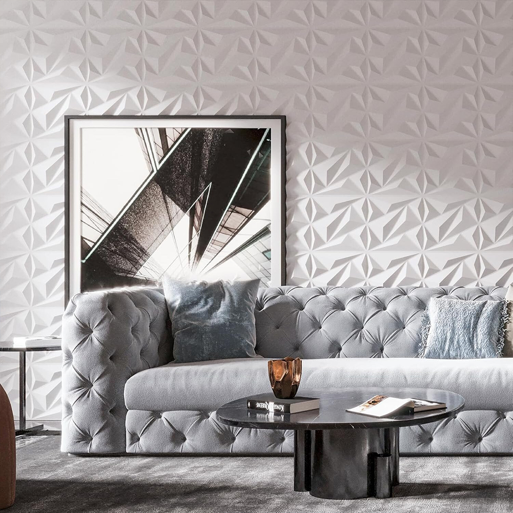 50/100Pcs 3D Wall Panel Diamon - Wall Panel 3D Texture avis et prix