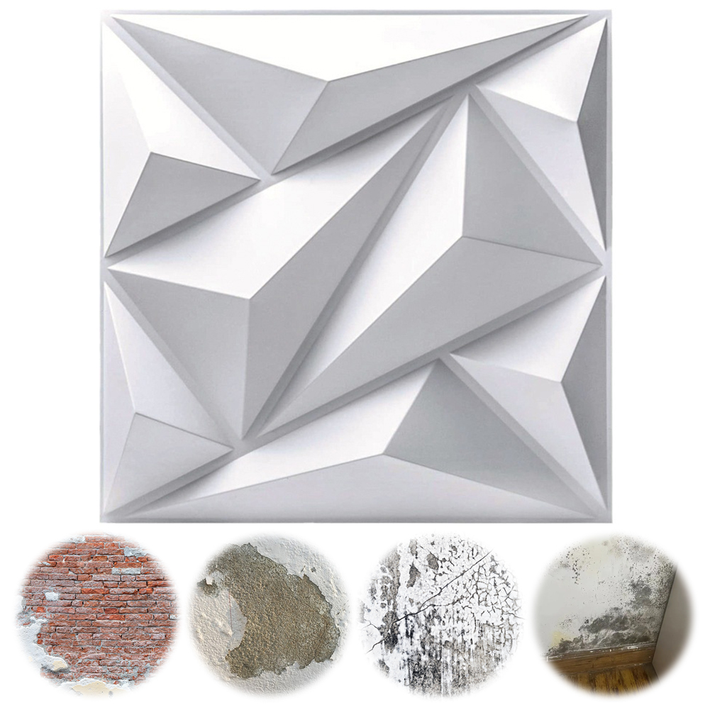 50/100Pcs 3D Wall Panel Diamon - Wall Panel 3D Texture avis et prix