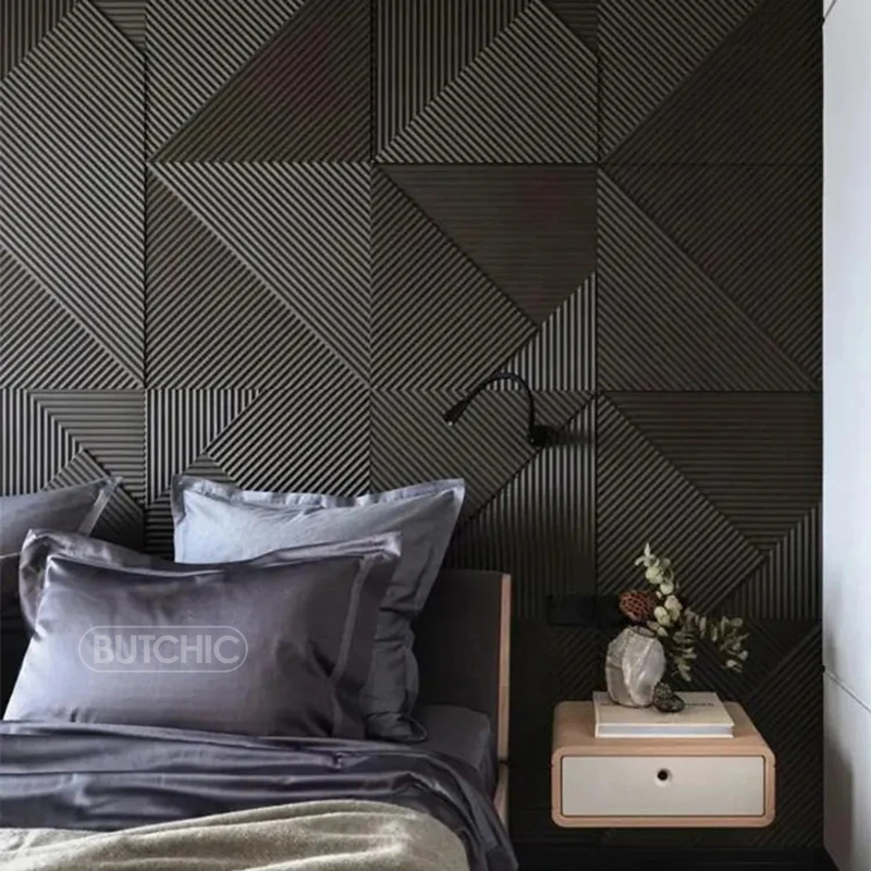 12pcs 50cm 3D wall decor Wood  - Wall Panel 3D Texture avis et prix