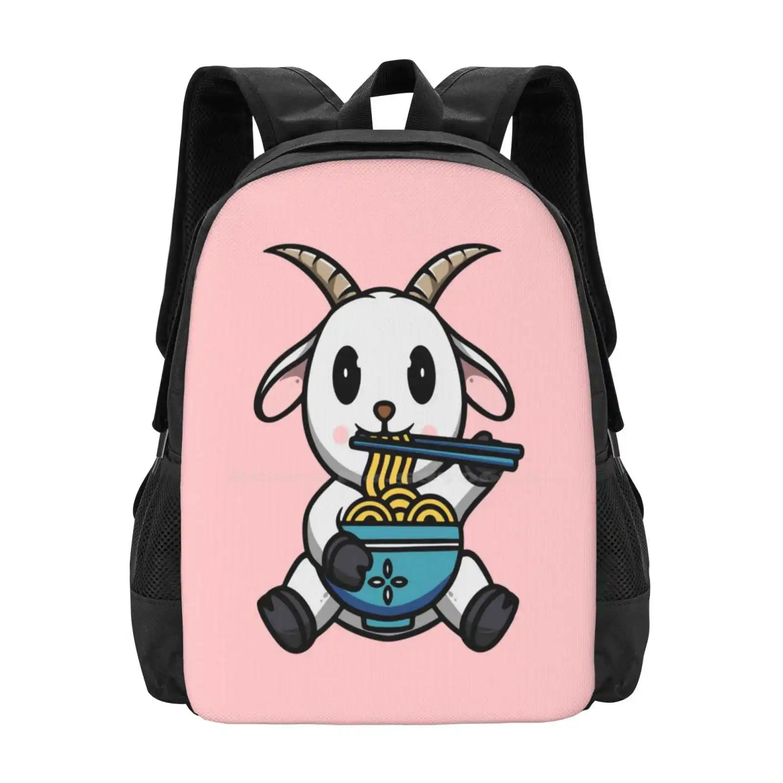 Cute Goat Eating Ramen Hot Sal - Interior Design Illustration avis et prix
