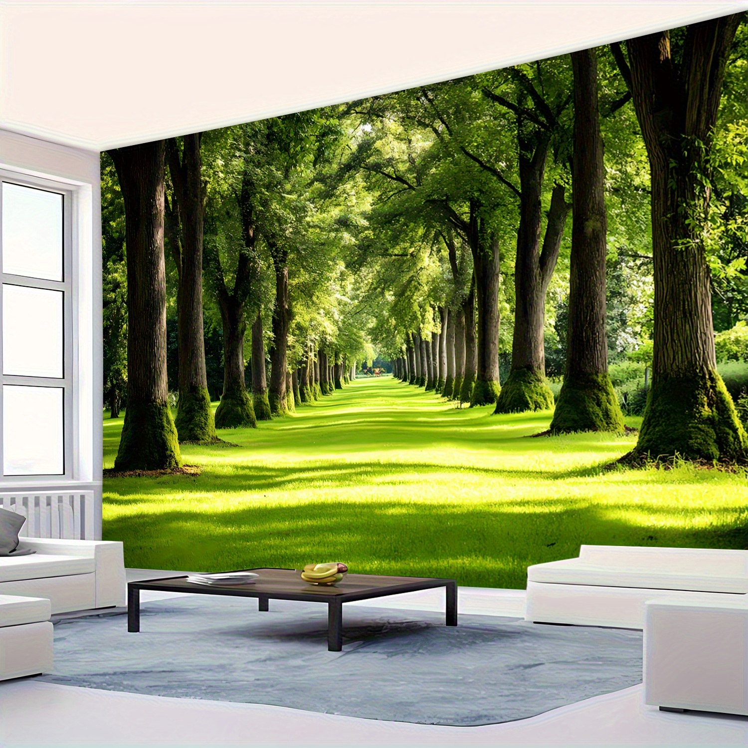 Green Forest Path Wall Mural T - Interior Design Landscape avis et prix