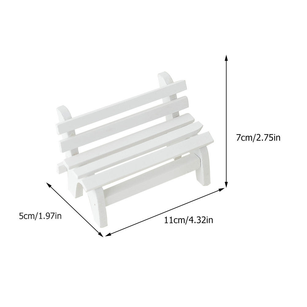 6Pcs Wooden Mini Bench Ornamen - Interior Design Landscape avis et prix
